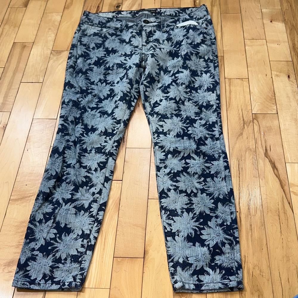 Vintage Guess Floral Patterned Women's Skinny Jeans